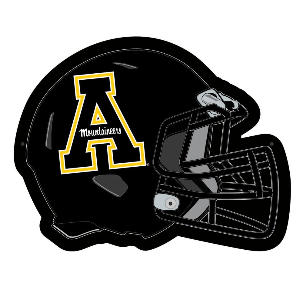 Team Sports America Evergreen NCAA Appalachian State University Ultra-Thin LED Light Wall Sign Decor | Full Size Replica Helmet | 19.5 x 15 Inches | Made in the USA