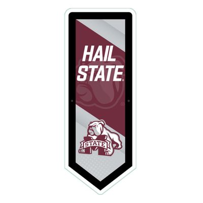 Team Sports America Evergreen NCAA Mississippi State University | Ultra-Thin LED Light Wall Sign Decor | Large Pennant Banner | 9 x 23 Inches | Made in the USA