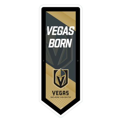 Team Sports America Evergreen NHL Las Vegas Golden Knights | Ultra-Thin LED Light Wall Sign Decor | Large Pennant Banner | 9 x 23 Inches | Made in the USA