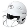 Rawlings | COOLFLO HIGHLIGHTER Batting Helmet | Face Guard Included | One Size Fits Most 6 1/2"-7 1/2" | Matte White view 1