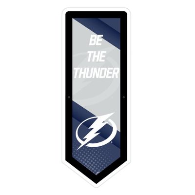 Team Sports America Evergreen NHL Tampa Bay Lightning | Ultra-Thin LED Light Wall Sign Decor | Large Pennant Banner | 9 x 23 Inches | Made in the USA