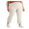 Bar III Womens Plus Hight Waist Pull On High-Waist Pants Beige 18W view 1