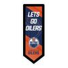 Team Sports America Evergreen NHL Edmonton Oilers | Ultra-Thin LED Light Wall Sign Decor | Large Pennant Banner | 9 x 23 Inches | Made in the USA view 1