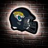 Team Sports America Evergreen NFL Jacksonville Jaguars Ultra-Thin LED Light Wall Sign Decor | Full Size Replica Helmet | 19.5 x 15 Inches | Made in the USA view 1