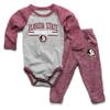 Wes and Willy Baby Sports Fan FSU Seminoles One Piece and Pant Set 18M view 1