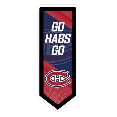 Team Sports America Evergreen NHL Montreal Canadiens | Ultra-Thin LED Light Wall Sign Dcor | Large Pennant Banner | 9 x 23 Inches | Made in USA