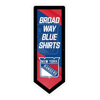 Team Sports America Evergreen NHL New York Rangers | Ultra-Thin LED Light Wall Sign Dcor | Large Pennant Banner | 9 x 23 Inches | Made in USA