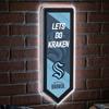Team Sports America Evergreen NHL Seattle Kraken | Ultra-Thin LED Light Wall Sign Dcor | Large Pennant Banner | 9 x 23 Inches | Made in USA view 1
