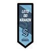 Team Sports America Evergreen NHL Seattle Kraken | Ultra-Thin LED Light Wall Sign Dcor | Large Pennant Banner | 9 x 23 Inches | Made in USA view 2