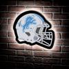 Team Sports America Evergreen NFL Detroit Lions Ultra-Thin LED Light Wall Sign Dcor | Full Size Replica Helmet | - 19.5 x 15 Inches | Made in USA view 1