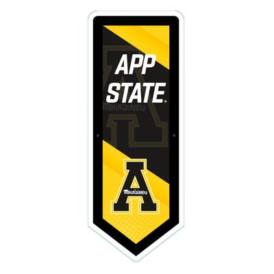Team Sports America Evergreen NCAA Appalachian State University | Ultra-Thin LED Light Wall Sign Dcor | Large Pennant Banner | 9 x 23 Inches | Made in USA