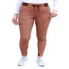 Adar Pro Scrubs for Women - Ultimate Yoga Jogger Scrub Pants - P7104 - Heather Coffee - XS view 1