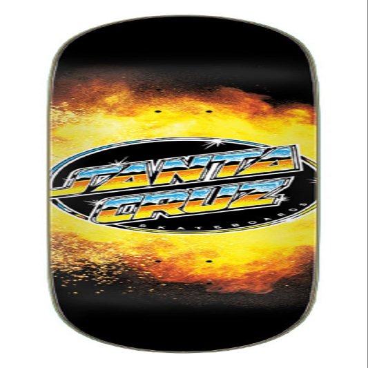 Santa Cruz Skateboard Deck Chrome Dot Flame Everslick 8.5" x 32.2"