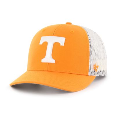 '47 NCAA Men's Trucker Snapback Adjustable Hat (Tennessee Volunteers - Vibrant Orange)