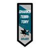 Team Sports America Evergreen NHL San Jose Sharks | Ultra-Thin LED Light Wall Sign Dcor | Large Pennant Banner | 9 x 23 Inches | Made in USA view 1
