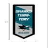 Team Sports America Evergreen NHL San Jose Sharks | Ultra-Thin LED Light Wall Sign Dcor | Large Pennant Banner | 9 x 23 Inches | Made in USA view 2
