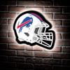 Team Sports America Evergreen NFL Buffalo Bills Ultra-Thin LED Light Wall Sign Dcor | Full Size Replica Helmet | - 19.5 x 15 Inches | Made in USA view 1