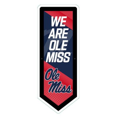 Team Sports America Evergreen NCAA University of Mississippi | Ultra-Thin LED Light Wall Sign Dcor | Large Pennant Banner | 9 x 23 Inches | Made in USA