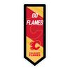 Team Sports America Evergreen NHL Calgary Flames | Ultra-Thin LED Light Wall Sign Dcor | Large Pennant Banner | 9 x 23 Inches | Made in USA view 2