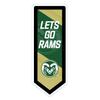 Team Sports America Evergreen NCAA Colorado State University | Ultra-Thin LED Light Wall Sign Dcor | Large Pennant Banner | 9 x 23 Inches | Made in USA view 1