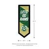 Team Sports America Evergreen NCAA Colorado State University | Ultra-Thin LED Light Wall Sign Dcor | Large Pennant Banner | 9 x 23 Inches | Made in USA view 2