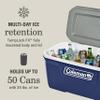 Coleman Classic Series Insulated Portable Cooler, Leak-Resistant Outdoor Hard Cooler Keeps Ice up to 5 Days, 52/70/120/150 Quart view 2