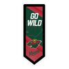 Team Sports America Evergreen NHL Minnesota Wild | Ultra-Thin LED Light Wall Sign Dcor | Large Pennant Banner | 9 x 23 Inches | Made in USA view 1