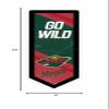 Team Sports America Evergreen NHL Minnesota Wild | Ultra-Thin LED Light Wall Sign Dcor | Large Pennant Banner | 9 x 23 Inches | Made in USA view 2
