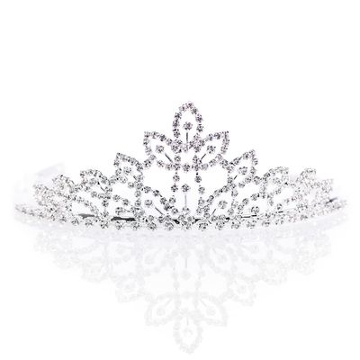 Andersons Kady Rhinestone Tiara, 2 Inch Silver Metal Crown with Clear Faux Diamonds for Prom, Homecoming Queen, Wedding Bridal Party, Sweet 16, Quinceaera, Graduation, Birthday, Pageant, Theater Costume Accessory