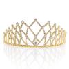 Gold Isadora Rhinestone Tiara- 2 Inch view 1