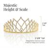 Gold Isadora Rhinestone Tiara- 2 Inch view 4