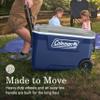 Coleman Classic Series Insulated Portable Rolling Cooler with Wheels, Leak-Resistant Outdoor Hard Cooler Keeps Ice up to 5 Days, 62-Quart view 3