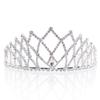 Silver Isadora Rhinestone Tiara- 2 Inch view 1