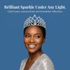 Silver Isadora Rhinestone Tiara- 2 Inch view 2