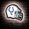 Team Sports America Evergreen NFL Indianapolis Colts Ultra-Thin LED Light Wall Sign Dcor | Full Size Replica Helmet | - 19.5 x 15 Inches | Made in USA view 1