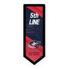 Team Sports America Evergreen NHL Columbus Blue Jackets | Ultra-Thin LED Light Wall Sign Dcor | Large Pennant Banner | 9 x 23 Inches | Made in USA view 1