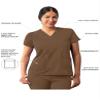 Adar Uniforms Addition Scrubs for Women - Modern V-Neck Top - A6008 - Mocha Quartz - 2X view 3