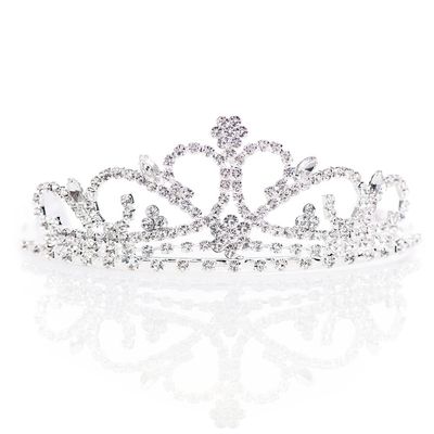 Anderson's Bianca Rhinestone Tiara, 2" High Silver Metal Crown with Sparkling Clear Rhinestones, Adjustable Fit & Removable Comfort Combs, Perfect for Prom, Homecoming, Weddings, Pageants, Quinceaeras, and Special Occasions