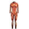 Dyzimcx Womens Halloween 3D Print Skeleton Costume Funny Bodysuit Stretch Skinny Catsuit Jumpsuit (Muscle-A, X-Large)