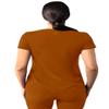 Adar Uniforms Addition Scrubs for Women - Modern V-Neck Top - A6008 - Caramel - XL view 2