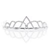 Anderson's Elodie Rhinestone Tiara, 1.5" High Silver Metal Crown with Sparkling Clear Rhinestones, Adjustable Fit & Removable Comfort Combs, Perfect for Prom, Homecoming, Weddings, Pageants, Quinceaeras, and Special Occasions view 1