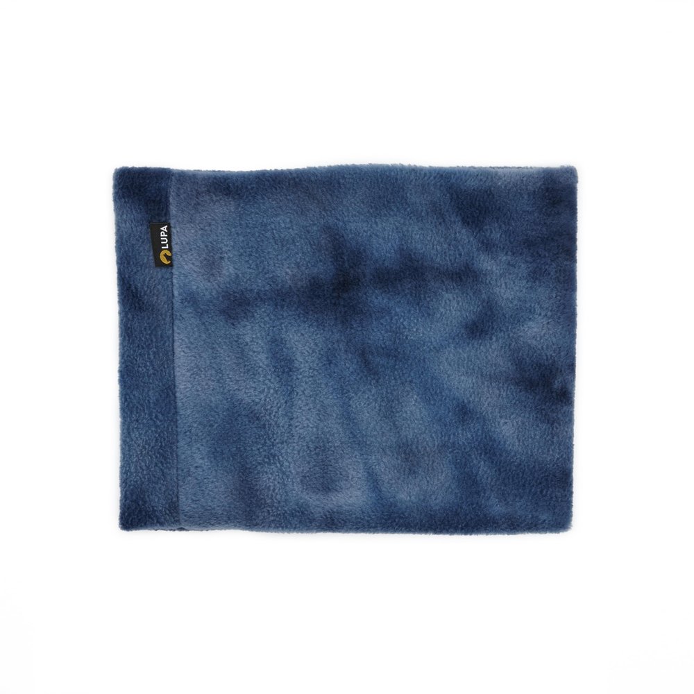 Lupa Kids Handmade Double-Layer Fleece Neck Warmer - Kids Neck Warmer for Boys & Girls - Fleece Neck Gaiter for Winter (Navy Tie-dye II, Large (7-12))