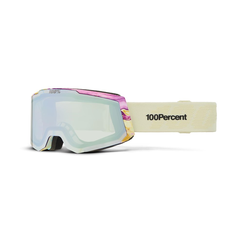 100% SNOWCRAFT S AF HiPER Premium Protective Goggles (Silencio - Mirror Silver Flash Lens)