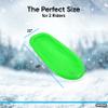 Superio Toboggan Snow Sled for Kids and Adults, 48" Heavy Duty Plastic Slider with Handles and Hole for Pull Ropes- Kid and Adult Winter Fun (Green-48) view 2