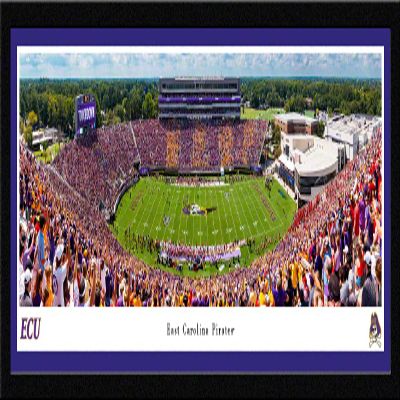 East Carolina Pirates Football - 42x15.5-inch Single Mat, Select Framed Picture by Blakeway Panoramas