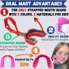Oral Mart Red/Gray Strapped Youth Mouth Guard for Kids - Sports Mouthguard with Connected Strap for Football, Ice Hockey, Lacrosse, Taekwondo view 2