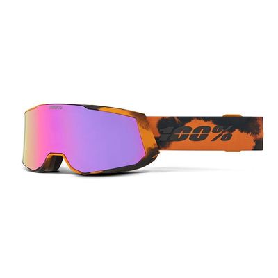 100% SNOWCRAFT XL AF HiPER Premium Protective Goggles (Bleach - Mirror Purple Lens)