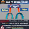 Oral Mart Orange/Blue Strapped Youth Mouth Guard for Kids - Sports Mouthguard with Connected Strap for Football, Ice Hockey, Lacrosse, Taekwondo view 4