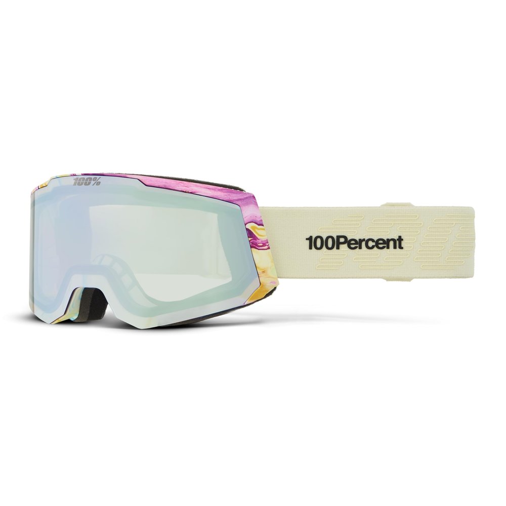 100% SNOWCRAFT S HiPER Premium Protective Goggles (Silencio - Mirror Silver Flash Lens)