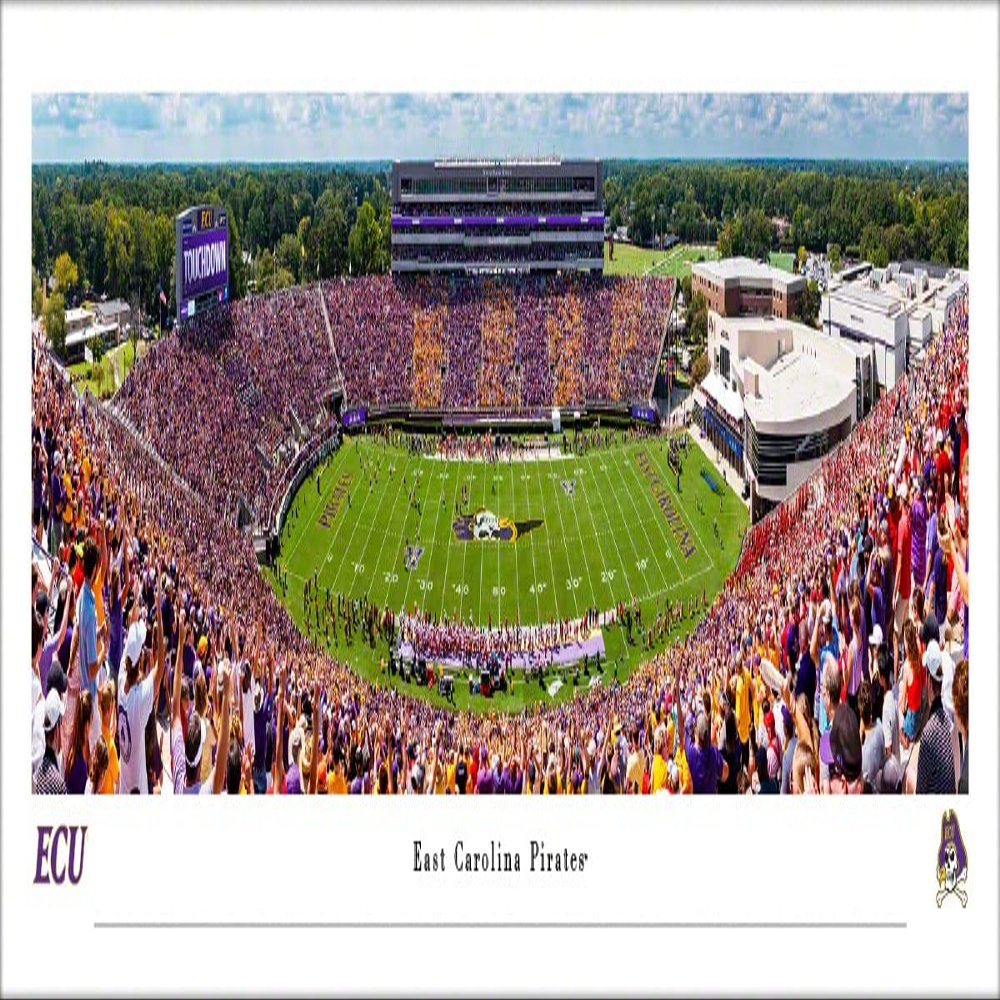 East Carolina Pirates Football - Unframed 40 x 13.5 Poster by Blakeway Panoramas
